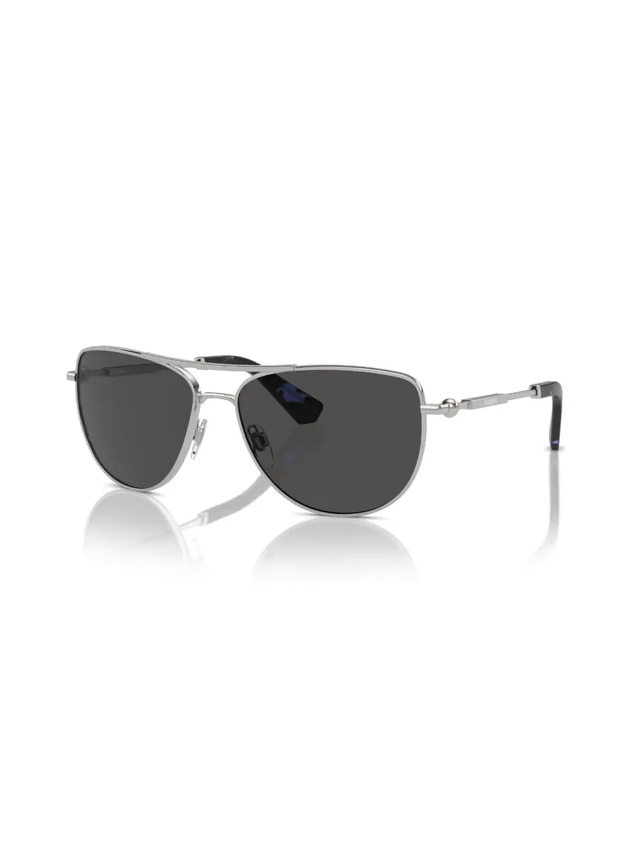 Женские солнцезащитные очки Burberry Dark Grey Pilot BE3149 131687 60 — изображение 1 из 1, серебряный