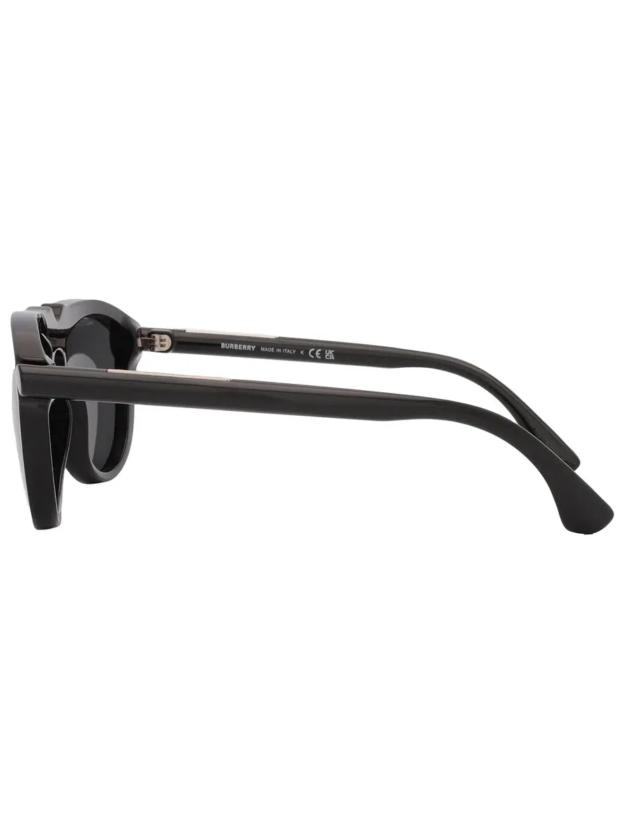 Мужские солнцезащитные очки Burberry Dark Grey Pilot BE4417U 300187 58 — изображение 5 из 6, черный
