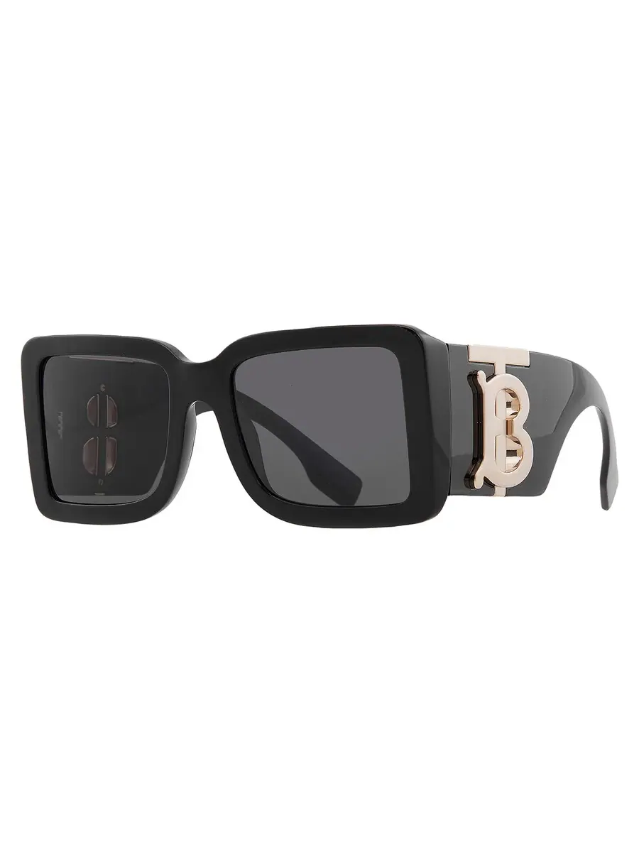 Очки солнцезащитные женские Burberry Dark Grey Square BE4406U 300187 55 — изображение 2 из 5, черный