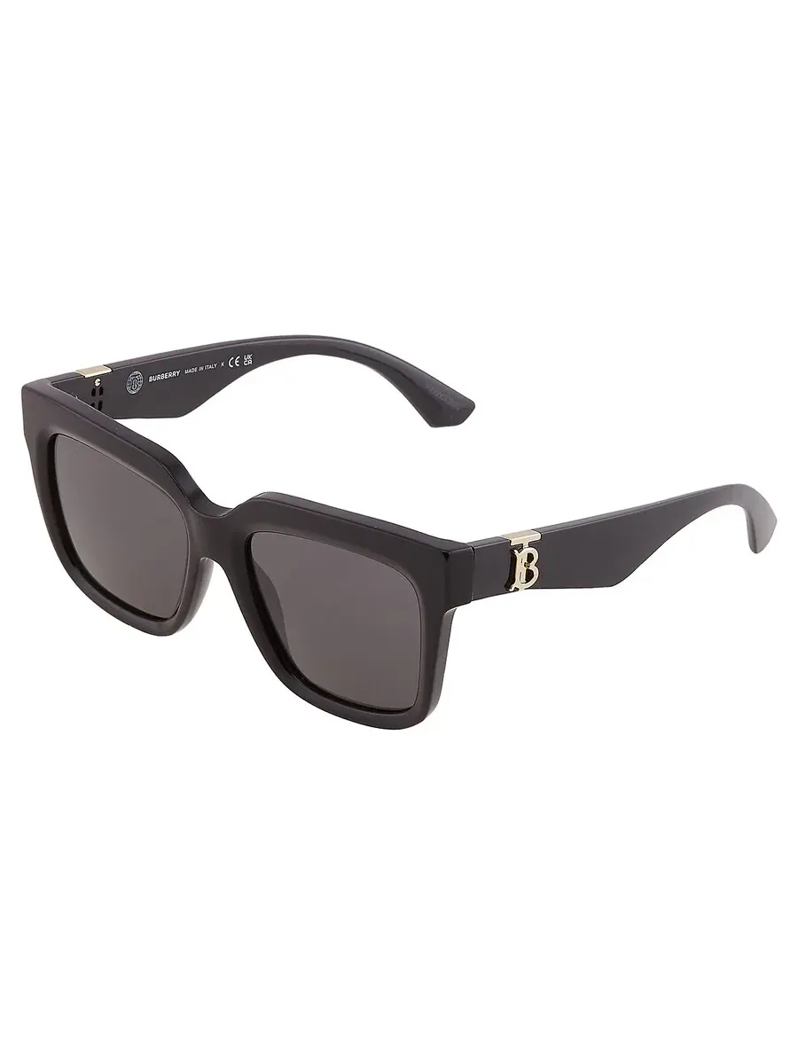 Женские солнцезащитные очки Burberry Dark Grey Square BE4419 300187 54 — изображение 4 из 6, серый
