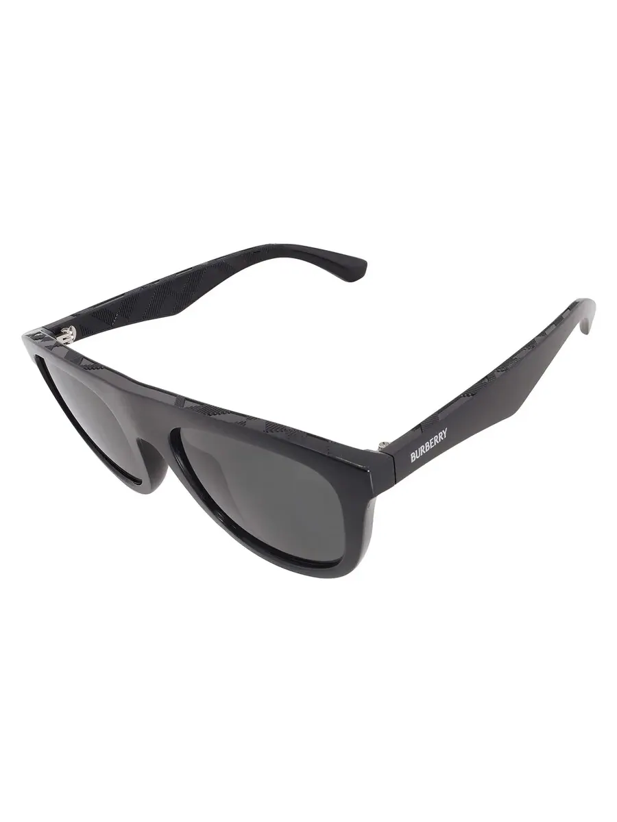 Мужские солнцезащитные очки Burberry Dark Grey Square BE4459U 300187 55 — изображение 3 из 5, черный