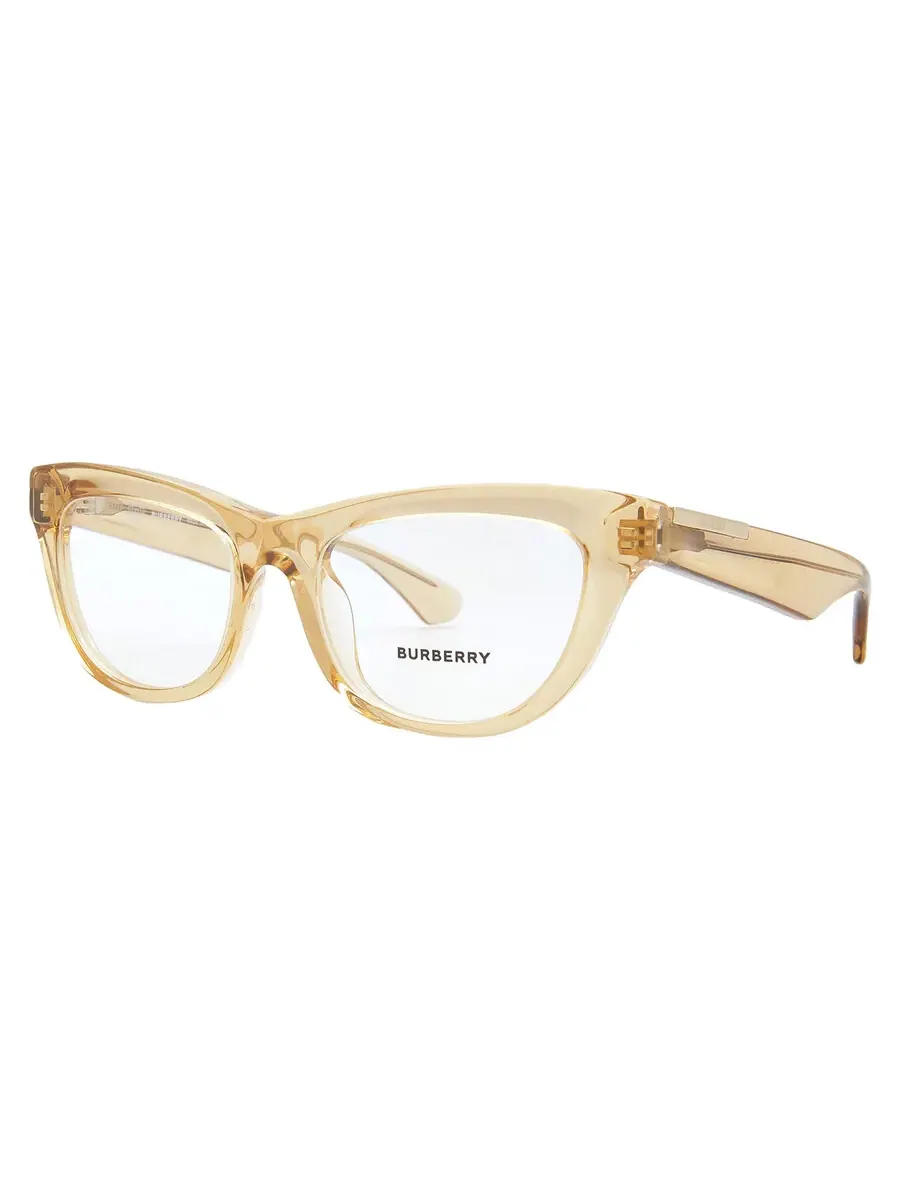 Женские очки Burberry Demo Cat Eye BE2406U 4063 52 — изображение 2 из 5, коричневый