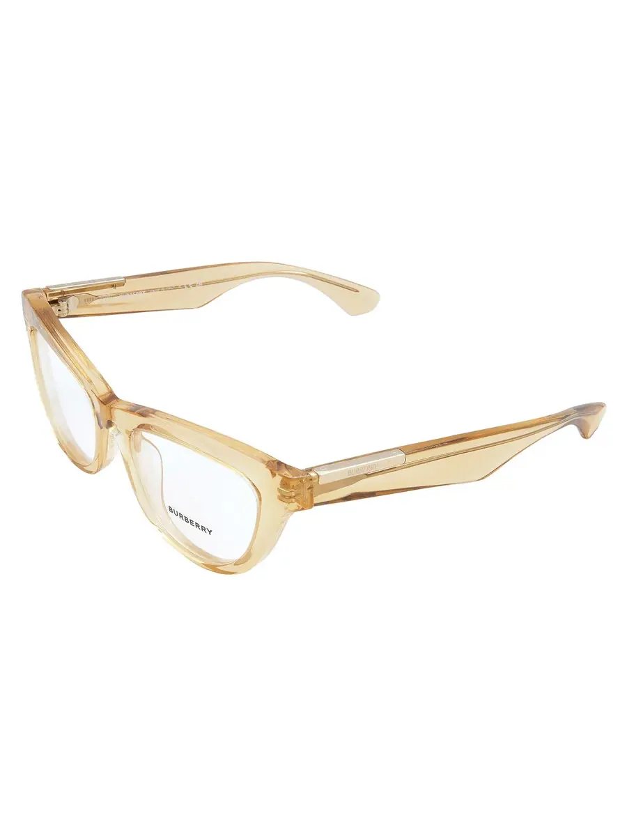 Женские очки Burberry Demo Cat Eye BE2406U 4063 52 — изображение 4 из 5, коричневый