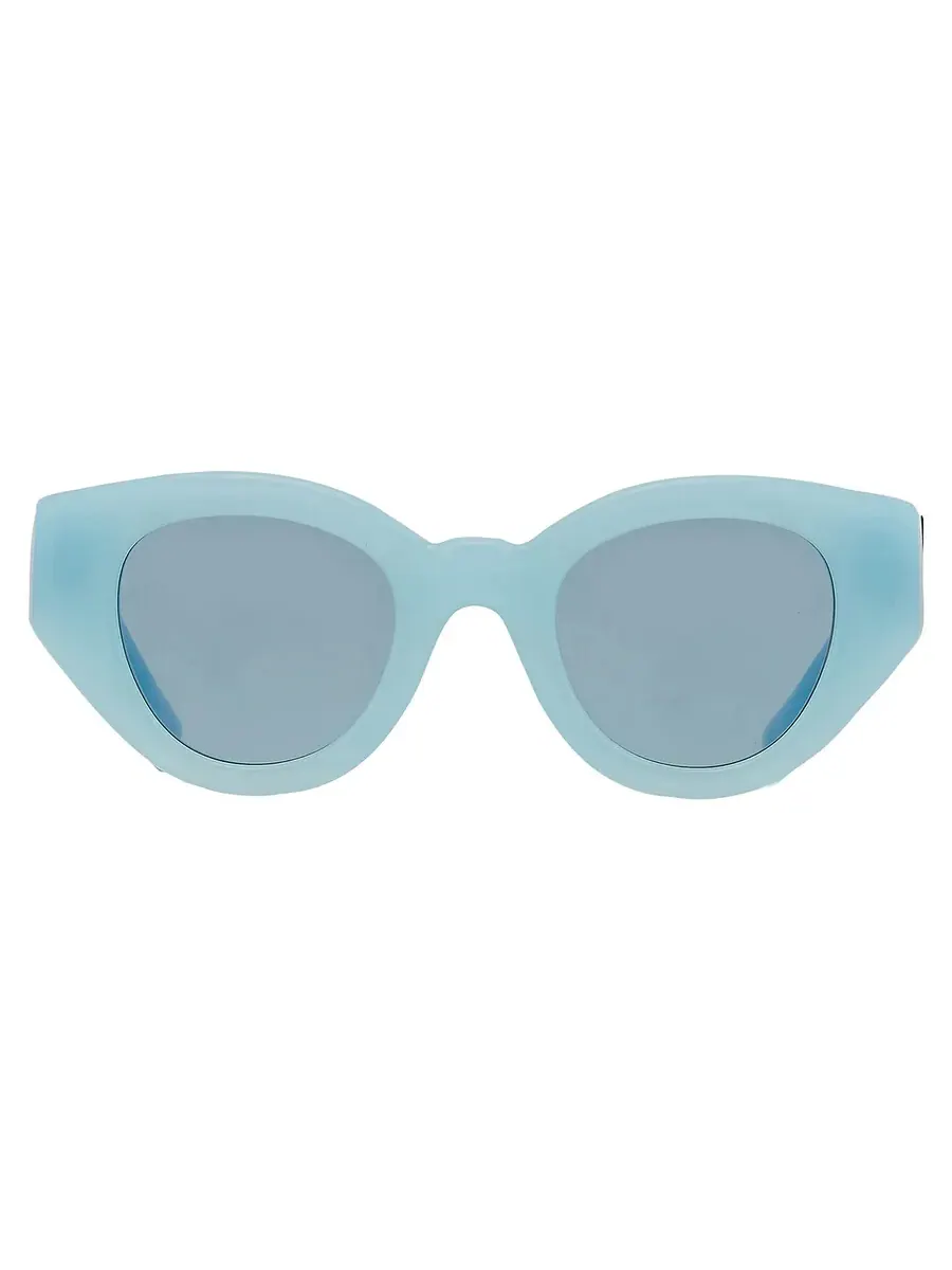 Женские солнцезащитные очки Burberry Meadow Blue Cat Eye BE4390F 408680 47, лазурный — изображение 1 из 6