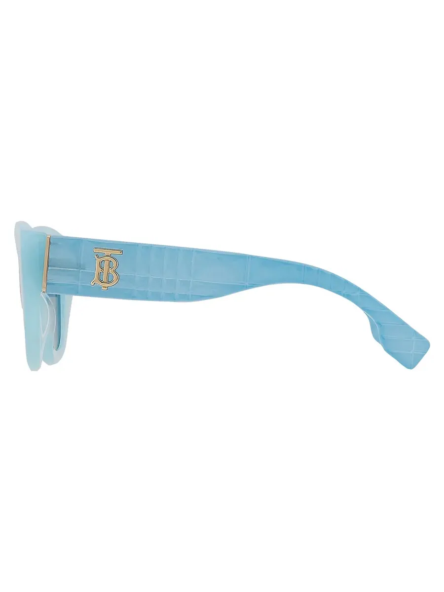 Женские солнцезащитные очки Burberry Meadow Blue Cat Eye BE4390F 408680 47, лазурный — изображение 5 из 6