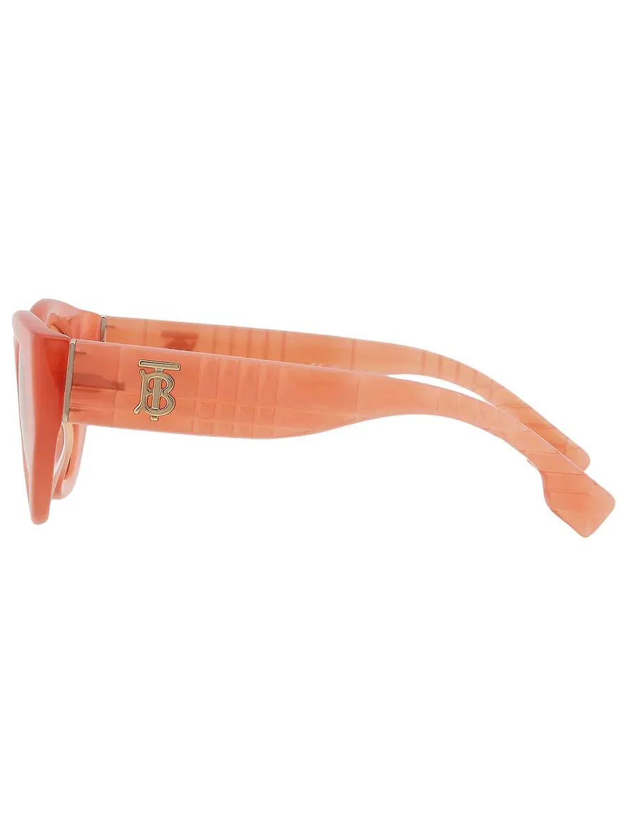 Женские солнцезащитные очки Burberry Meadow Orange Cat Eye BE4390F 4068/7 47 — изображение 5 из 6, оранжевый