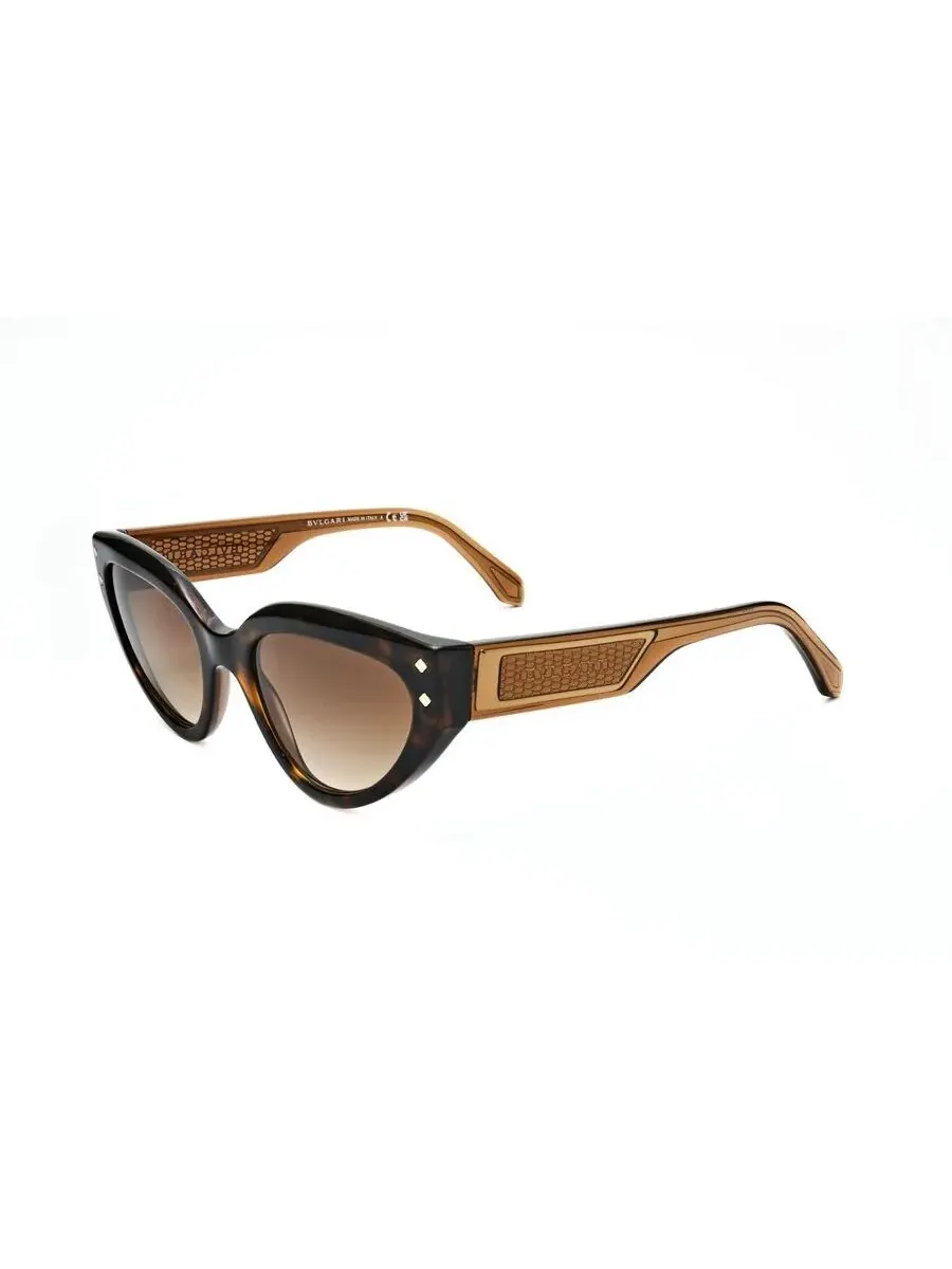 Женские солнцезащитные очки Bvlgari Black Cat Eye 0BV8256-54703B-2 — изображение 2 из 3, коричневый