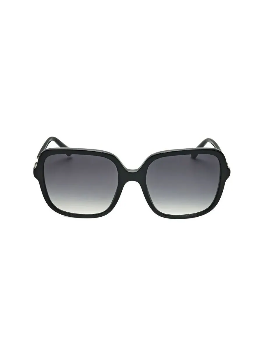 Женские черные прямоугольные солнцезащитные очки Bvlgari 0BV8228B-504/T5-1 — изображение 1 из 3, черный