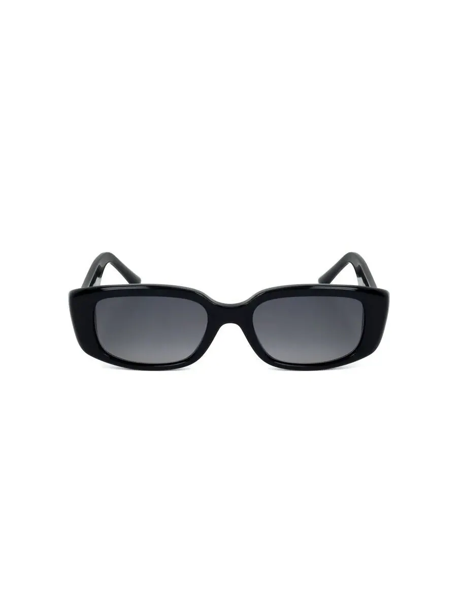 Женские черные прямоугольные солнцезащитные очки Bvlgari 0BV8259-504/13-1 — черный