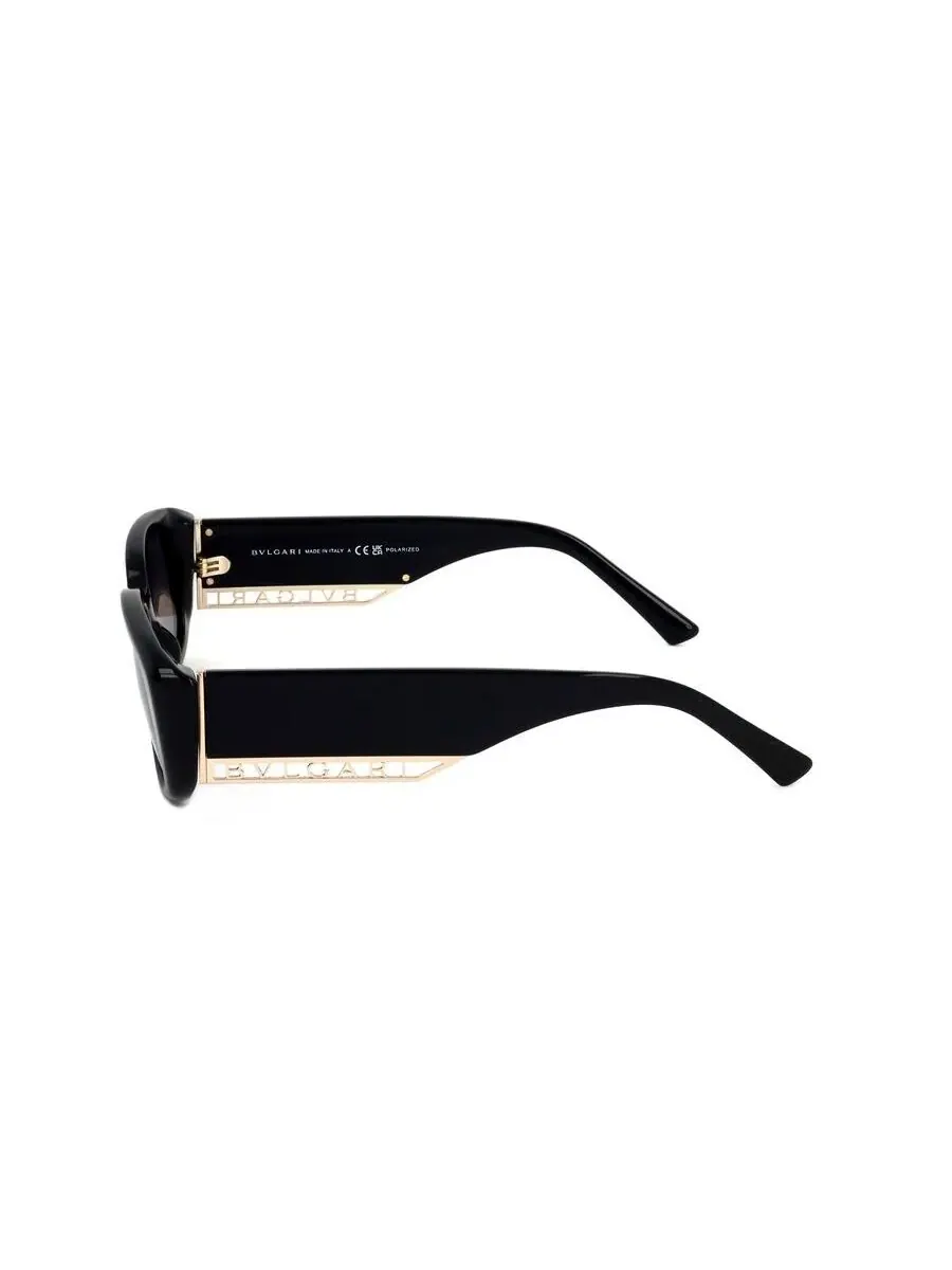 Женские черные прямоугольные солнцезащитные очки Bvlgari 0BV8259-504/13-1 — изображение 3 из 3, черный
