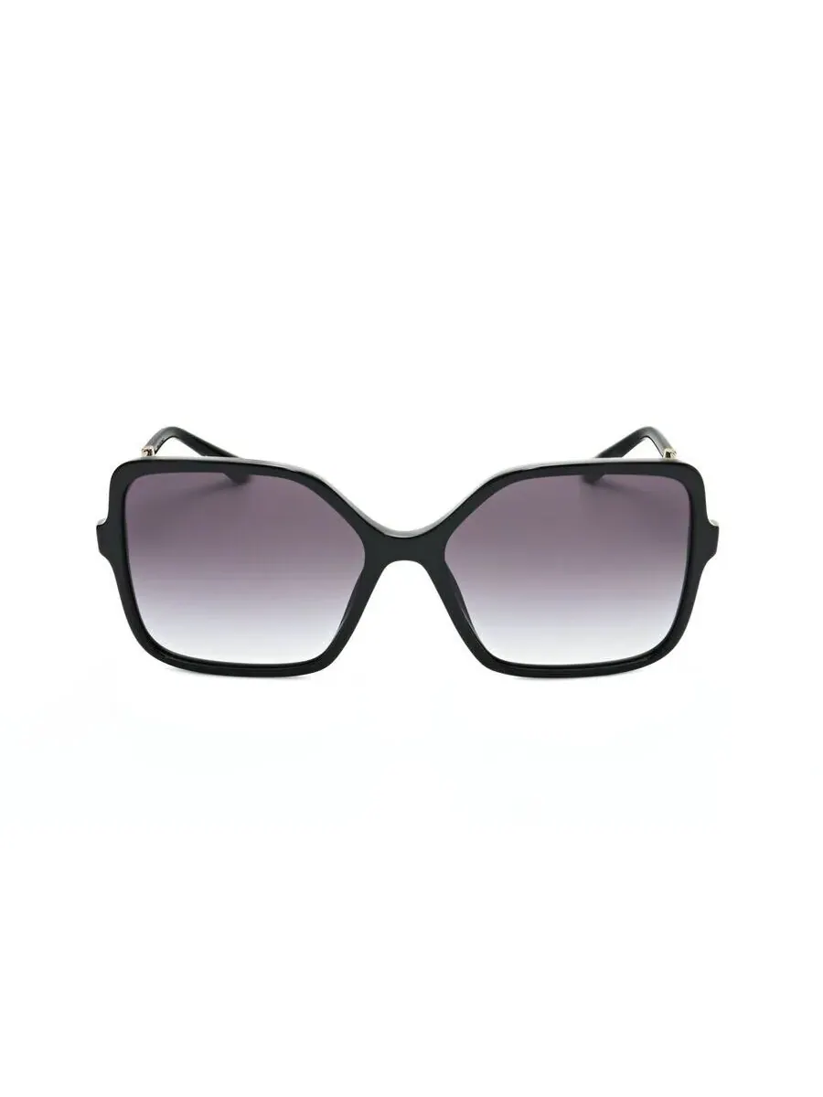 Женские черные квадратные солнцезащитные очки Bvlgari 0BV8250-501/8G — серый