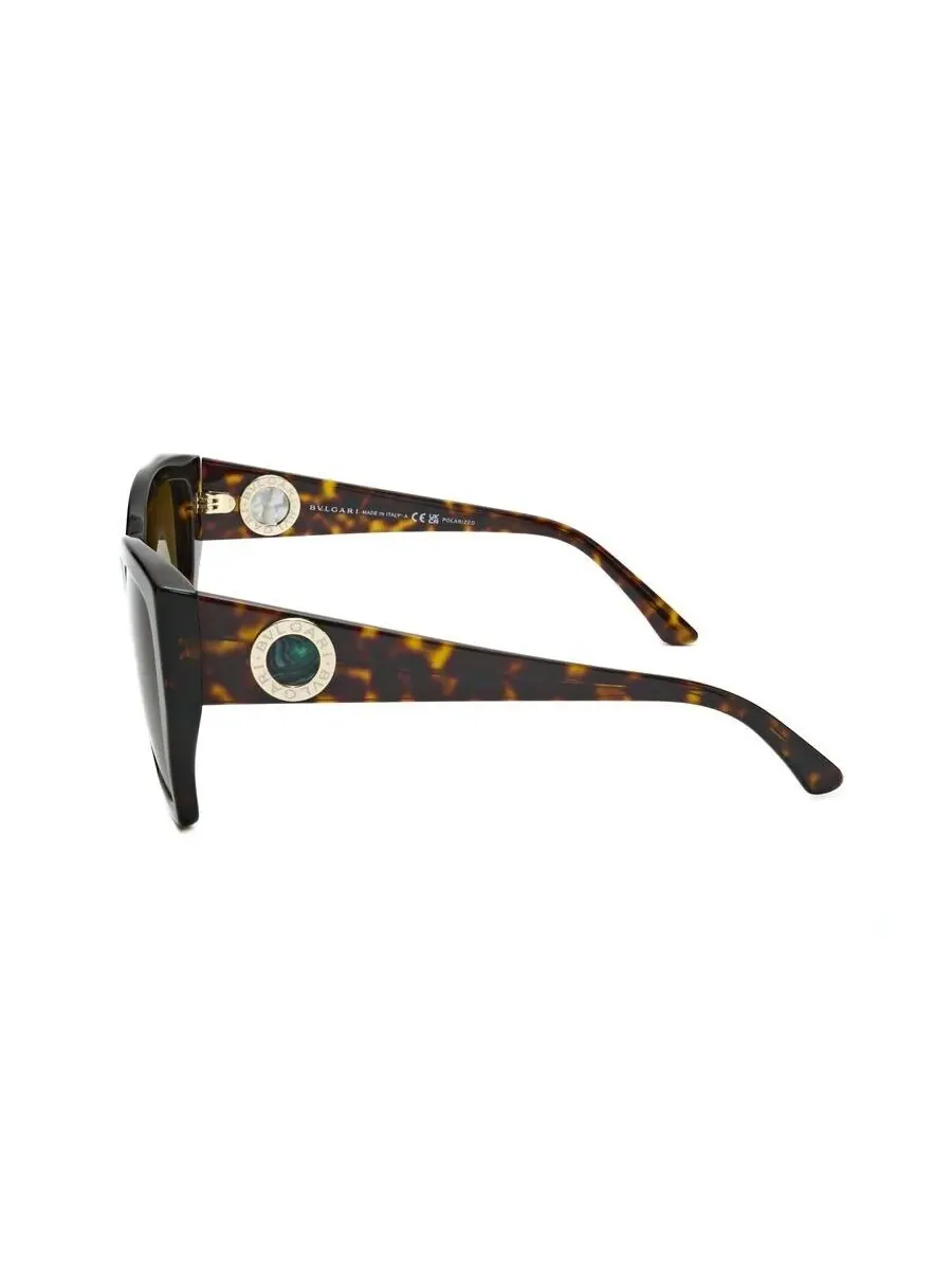 Женские квадратные солнцезащитные очки Bvlgari коричневого цвета 0BV8260-504/T5-1 — изображение 3 из 3, коричневый