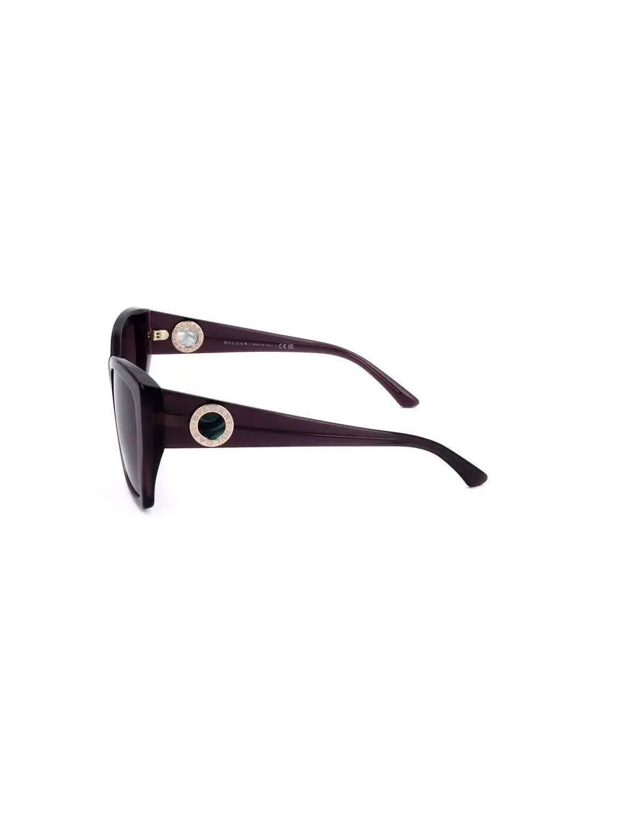 Женские квадратные солнцезащитные очки Bvlgari фиолетового цвета 0BV8260-504/T5-3 — изображение 3 из 3, фиолетовый