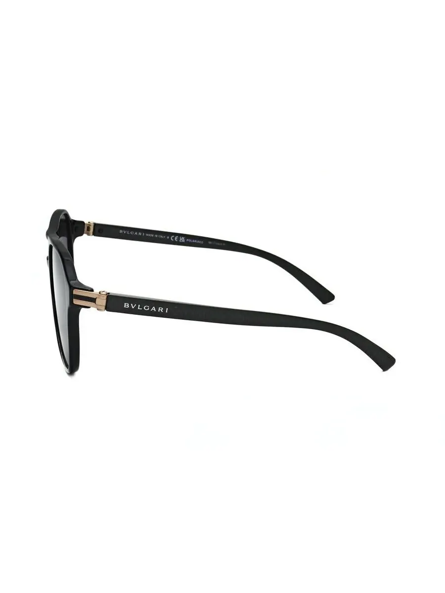 Мужские черные солнцезащитные очки Bvlgari Aviator 0BV7034-504/73-1 — изображение 3 из 3, серый
