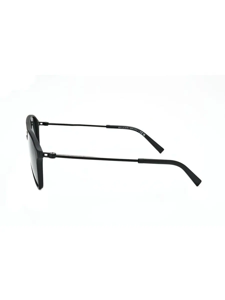 Мужские черные солнцезащитные очки Bvlgari Aviator 0BV7038-501/48-3 — изображение 3 из 3, серый