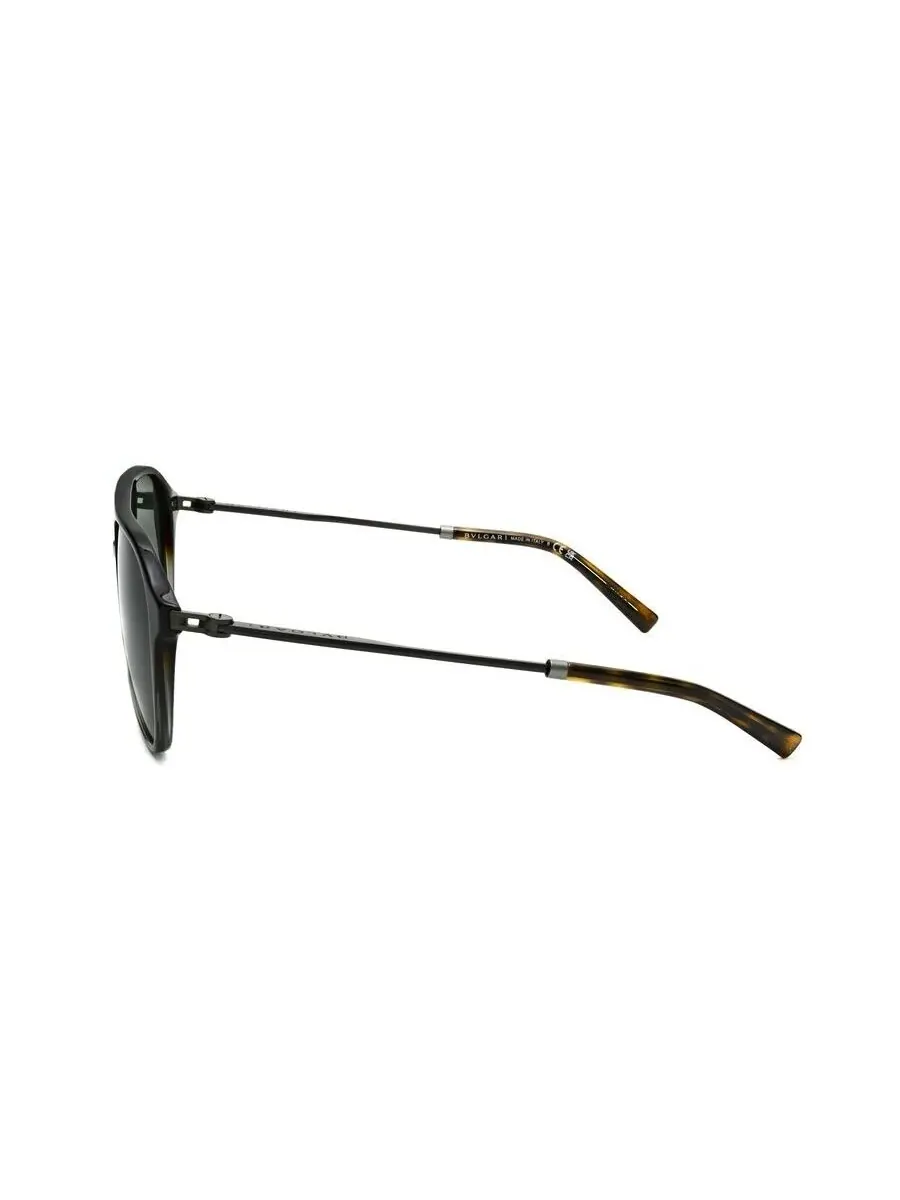 Мужские черные солнцезащитные очки Bvlgari Aviator 0BV7038-501/48-4 — изображение 3 из 3, зеленый