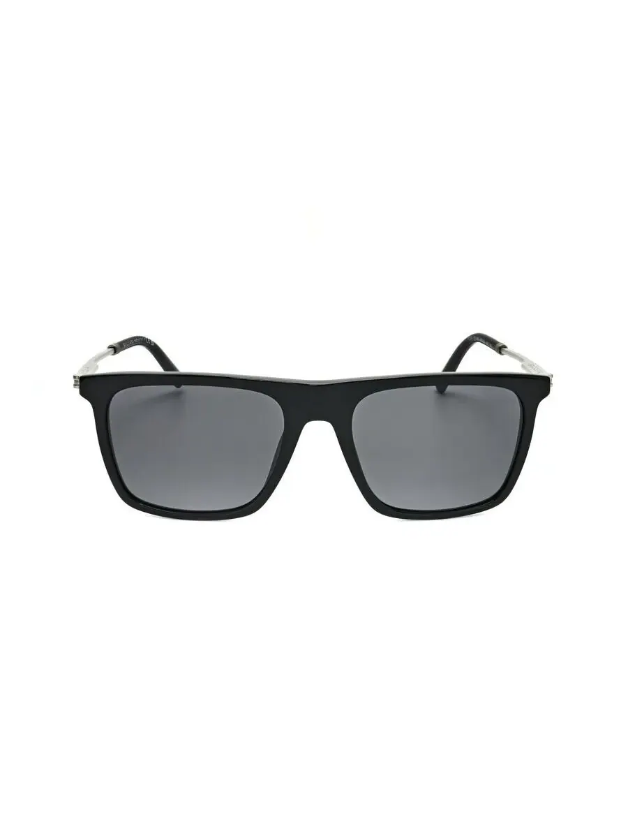 Мужские черные прямоугольные солнцезащитные очки Bvlgari 0BV7039-823/R8-1 — изображение 1 из 3, серый