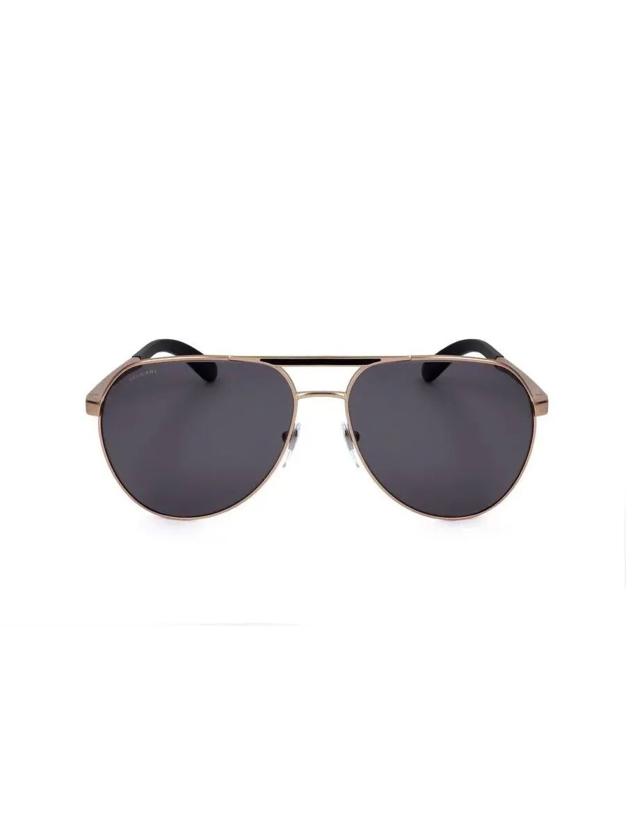 Мужские круглые солнцезащитные очки Bvlgari золотистого цвета 0BV5055K-200781-1 — изображение 1 из 3, черный