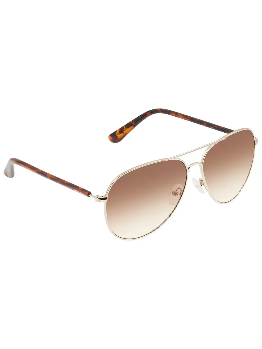 Солнцезащитные очки Calvin Klein Pilot унисекс, коричневый градиент, CK19314S 717 60 — изображение 2 из 3