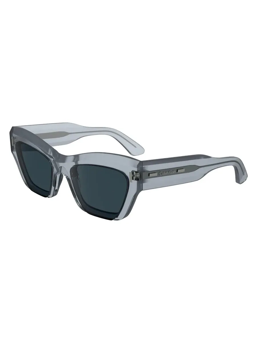 Женские солнцезащитные очки Calvin Klein Dark Blue Butterfly CK24531S 412 53, светло-лазурный
