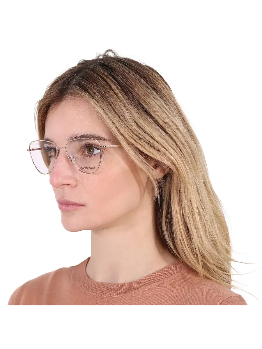 Женские очки Calvin Klein Demo Butterfly CK20109 780 54 — изображение 2 из 5, розовый золотистый
