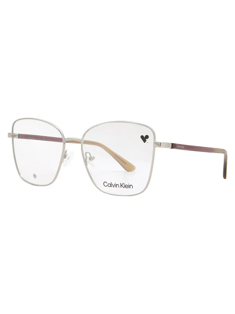 Женские очки Calvin Klein Demo Square CK23128 045 55 — изображение 2 из 4, серебряный