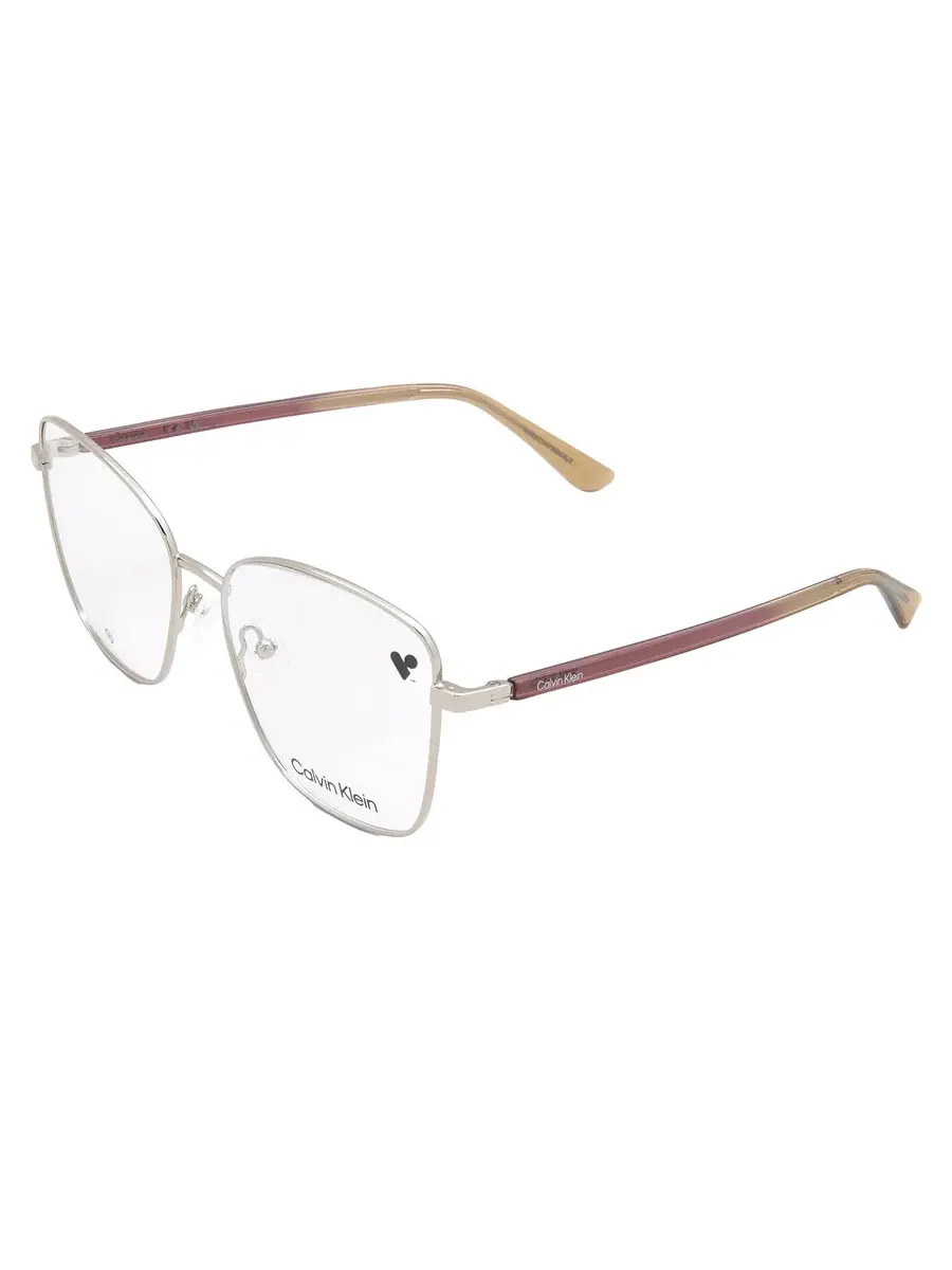 Женские очки Calvin Klein Demo Square CK23128 045 55 — изображение 4 из 4, серебряный