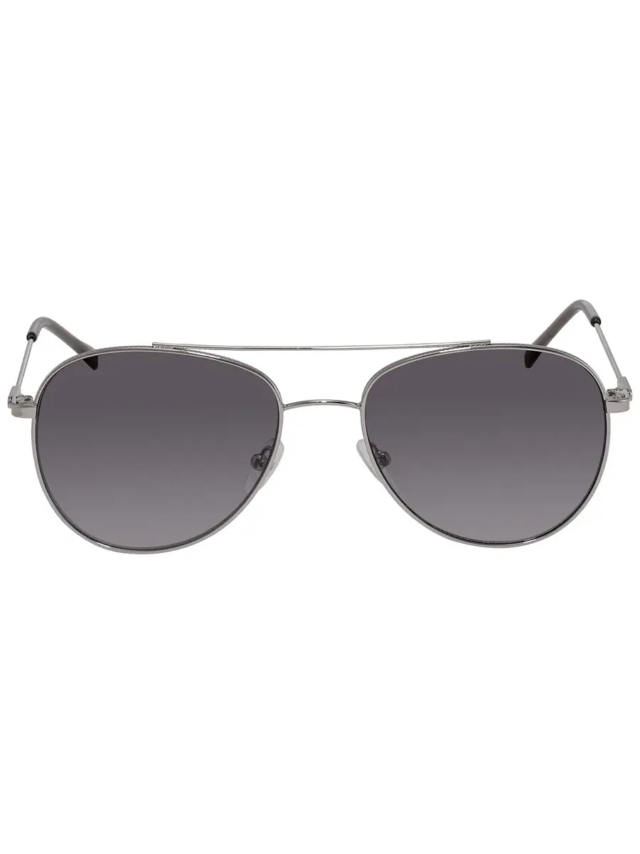 Солнцезащитные очки унисекс Calvin Klein Grey Gradient Pilot CK20120S 045 55 — изображение 1 из 4, серебряный