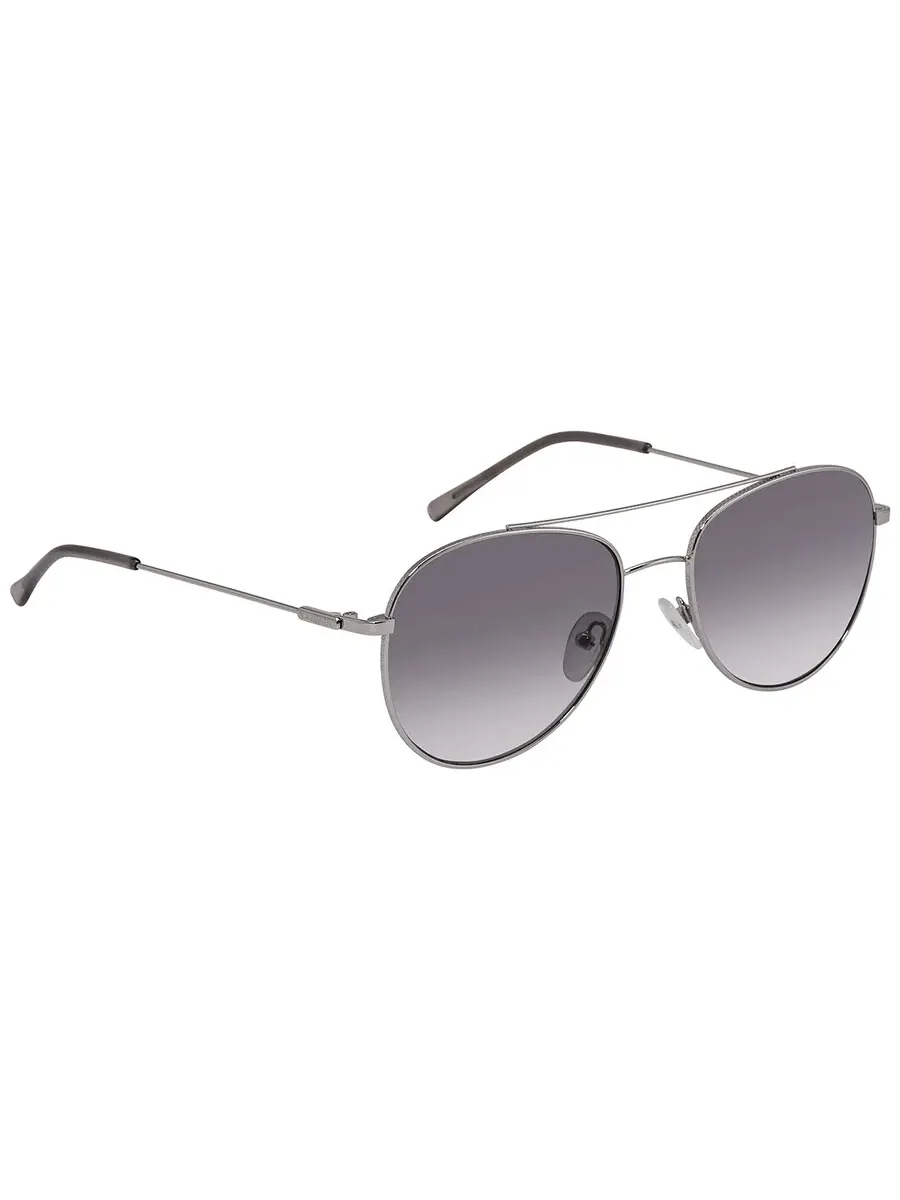 Солнцезащитные очки унисекс Calvin Klein Grey Gradient Pilot CK20120S 045 55 — изображение 3 из 4, серебряный