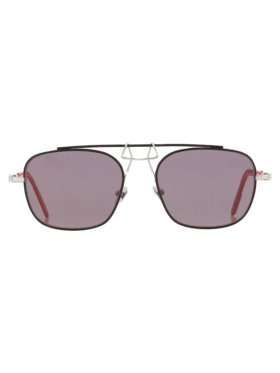Мужские солнцезащитные очки Calvin Klein Grey Pilot CKNYC1810S 001 52