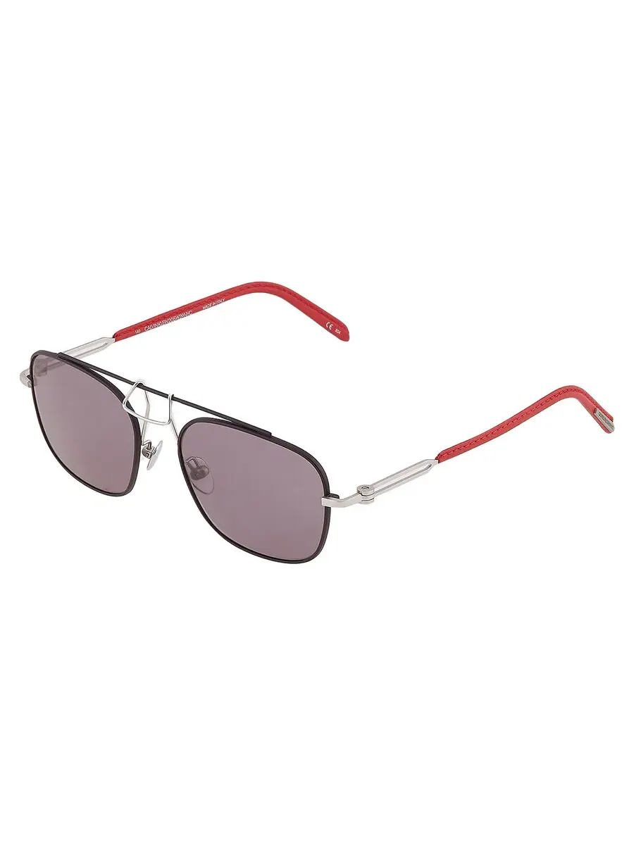 Мужские солнцезащитные очки Calvin Klein Grey Pilot CKNYC1810S 001 52 — изображение 3 из 4, серый