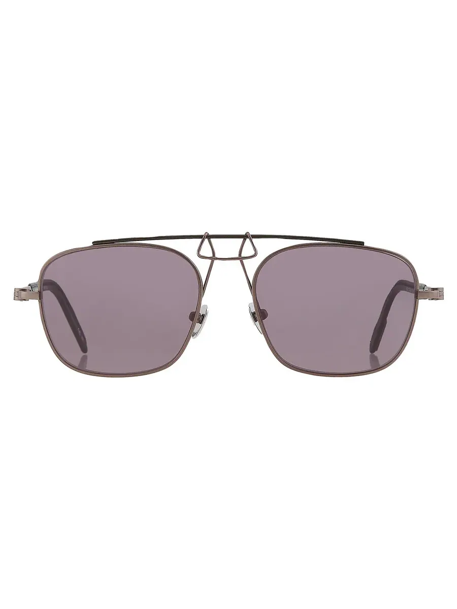 Мужские солнцезащитные очки Calvin Klein Titanium Grey Pilot CKNYC1810S 008 52