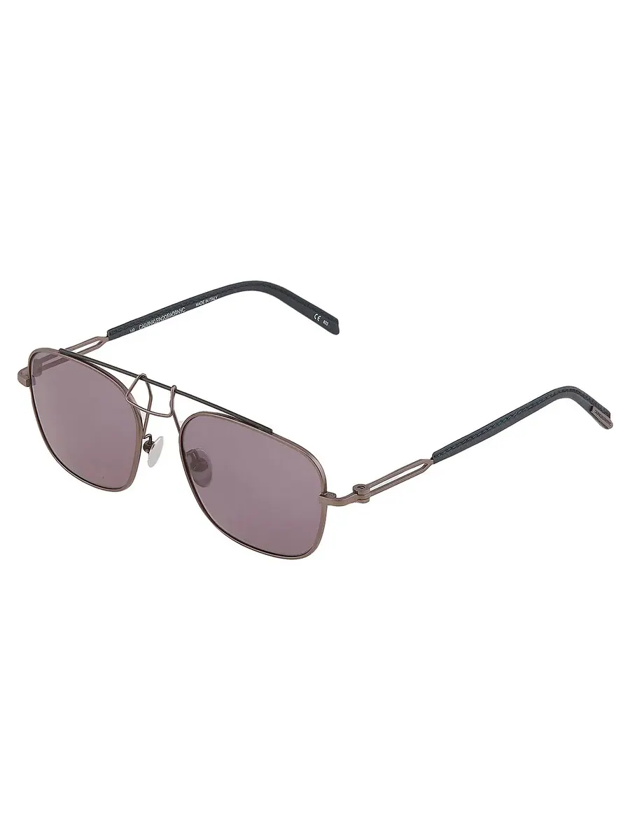 Мужские солнцезащитные очки Calvin Klein Titanium Grey Pilot CKNYC1810S 008 52 — изображение 4 из 5, серый
