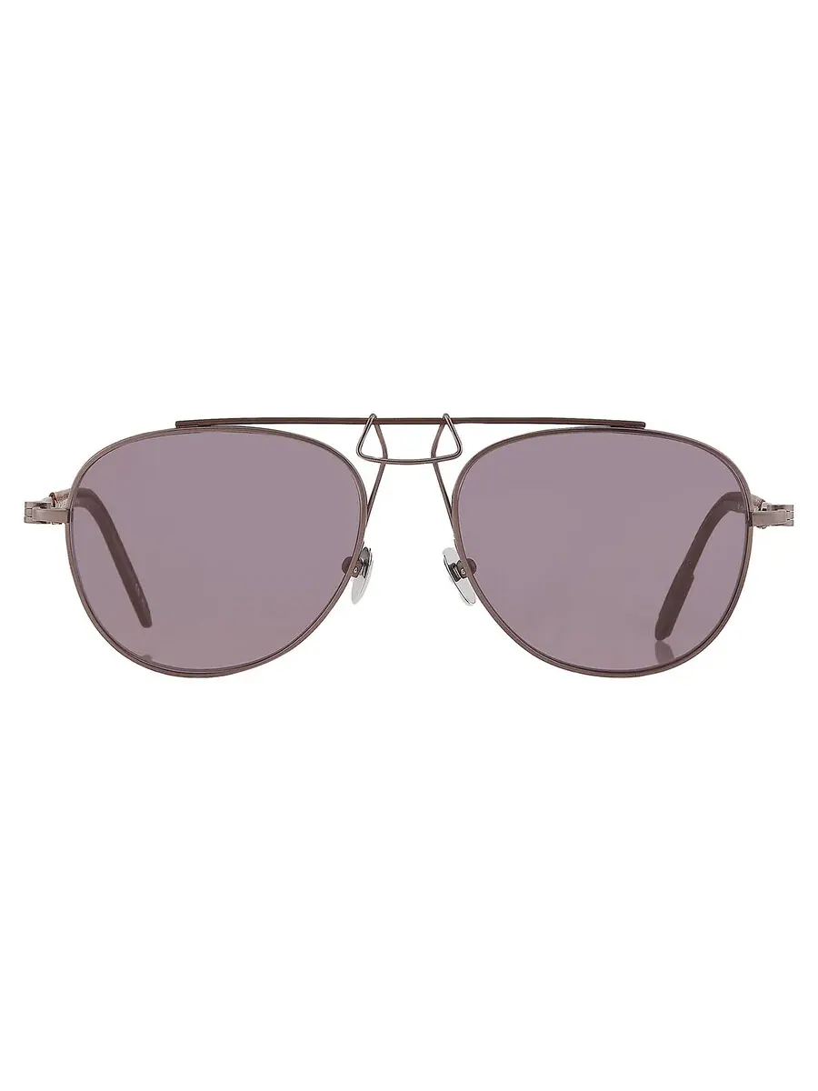 Мужские солнцезащитные очки Calvin Klein Titanium Grey Pilot CKNYC1811S 008 54