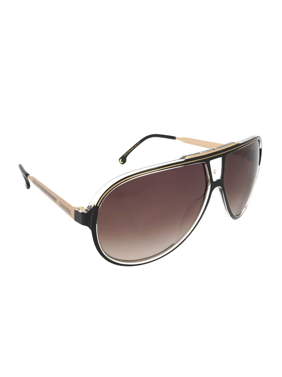 Солнцезащитные очки мужские Carrera Brown Gradient Pilot CARRERA 1050/S 02M2/HA 63 — изображение 3 из 4, черный золотистый