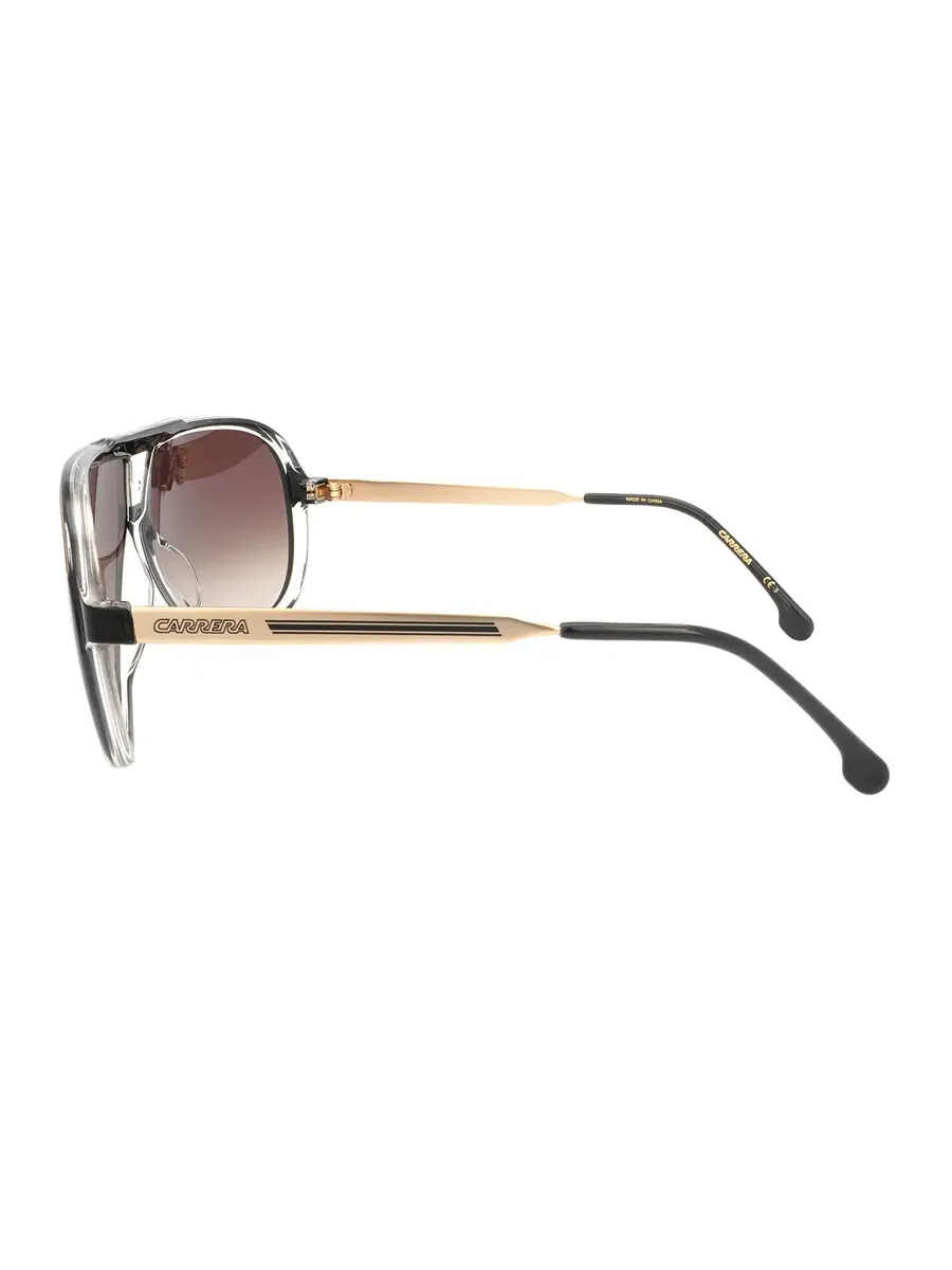 Солнцезащитные очки мужские Carrera Brown Gradient Pilot CARRERA 1050/S 02M2/HA 63 — изображение 4 из 4, черный золотистый