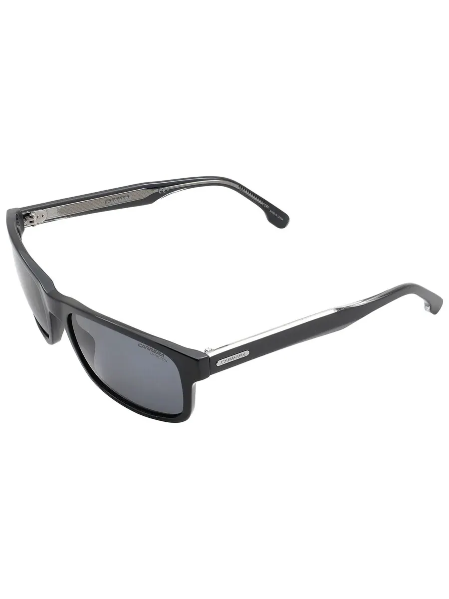 Солнцезащитные очки для мужчин Carrera Grey прямоугольной формы CARRERA 299/S 0807/IR 57 — изображение 5 из 5, черный