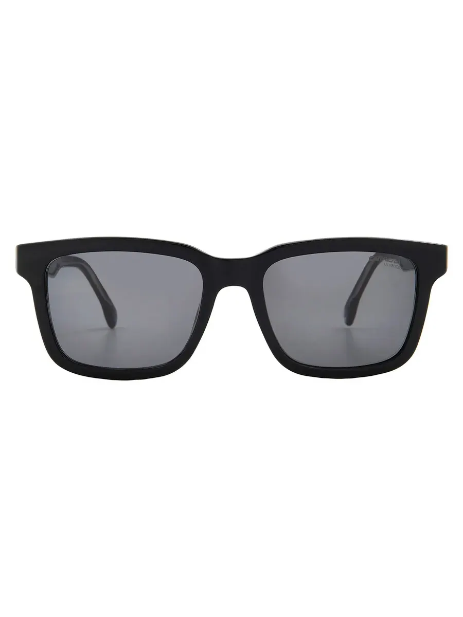 Carrera Серые квадратные солнцезащитные очки унисекс CARRERA 251/S 0807/IR 53 — изображение 1 из 4, черный