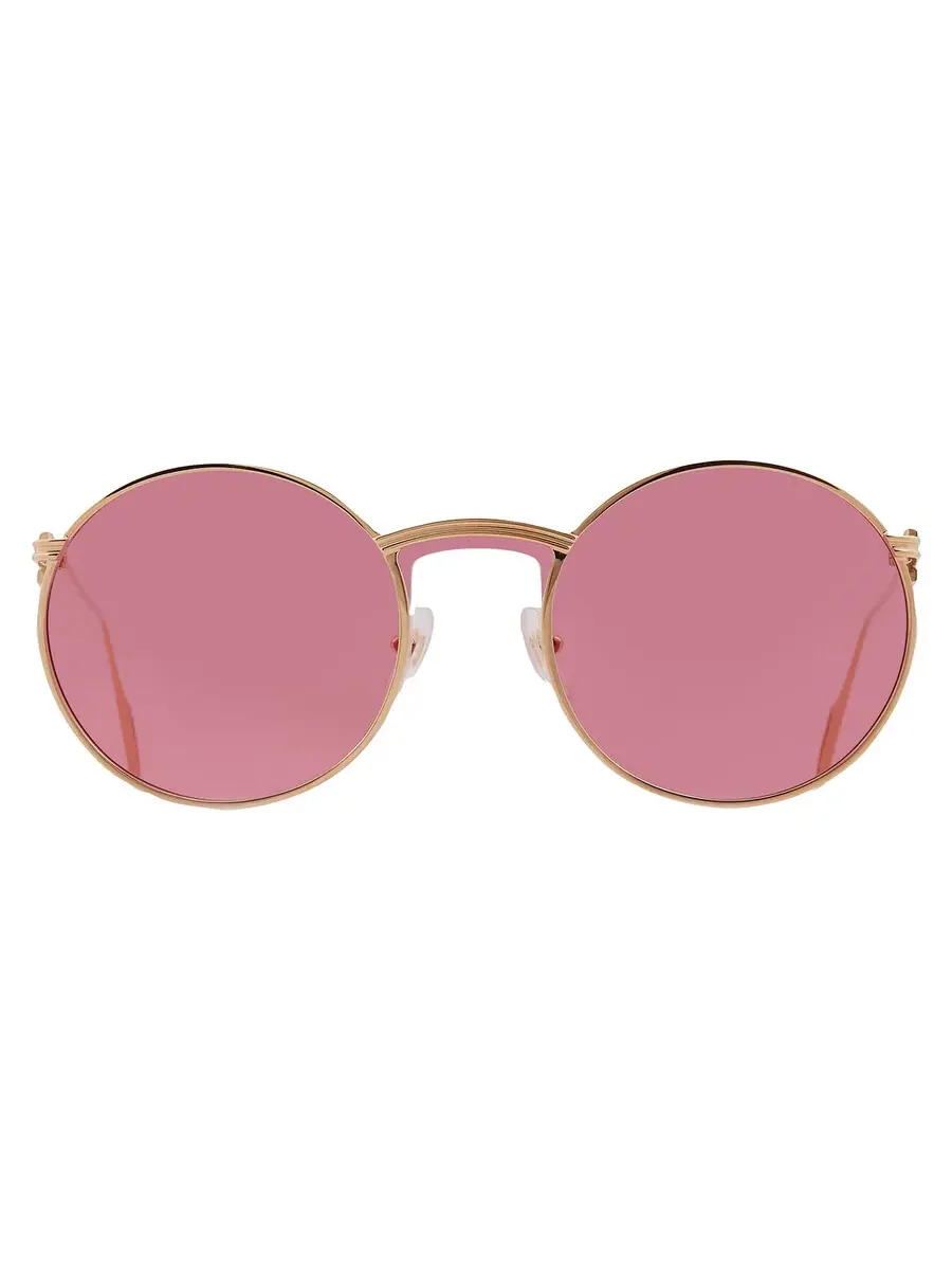 Солнцезащитные очки для женщин Cartier C de Cartier Red Round CT0274S 003 99 — золотистый
