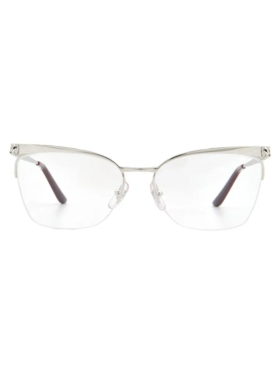 Очки для женщин Cartier Demo Cat Eye CT0125O 003 54 — серебристый