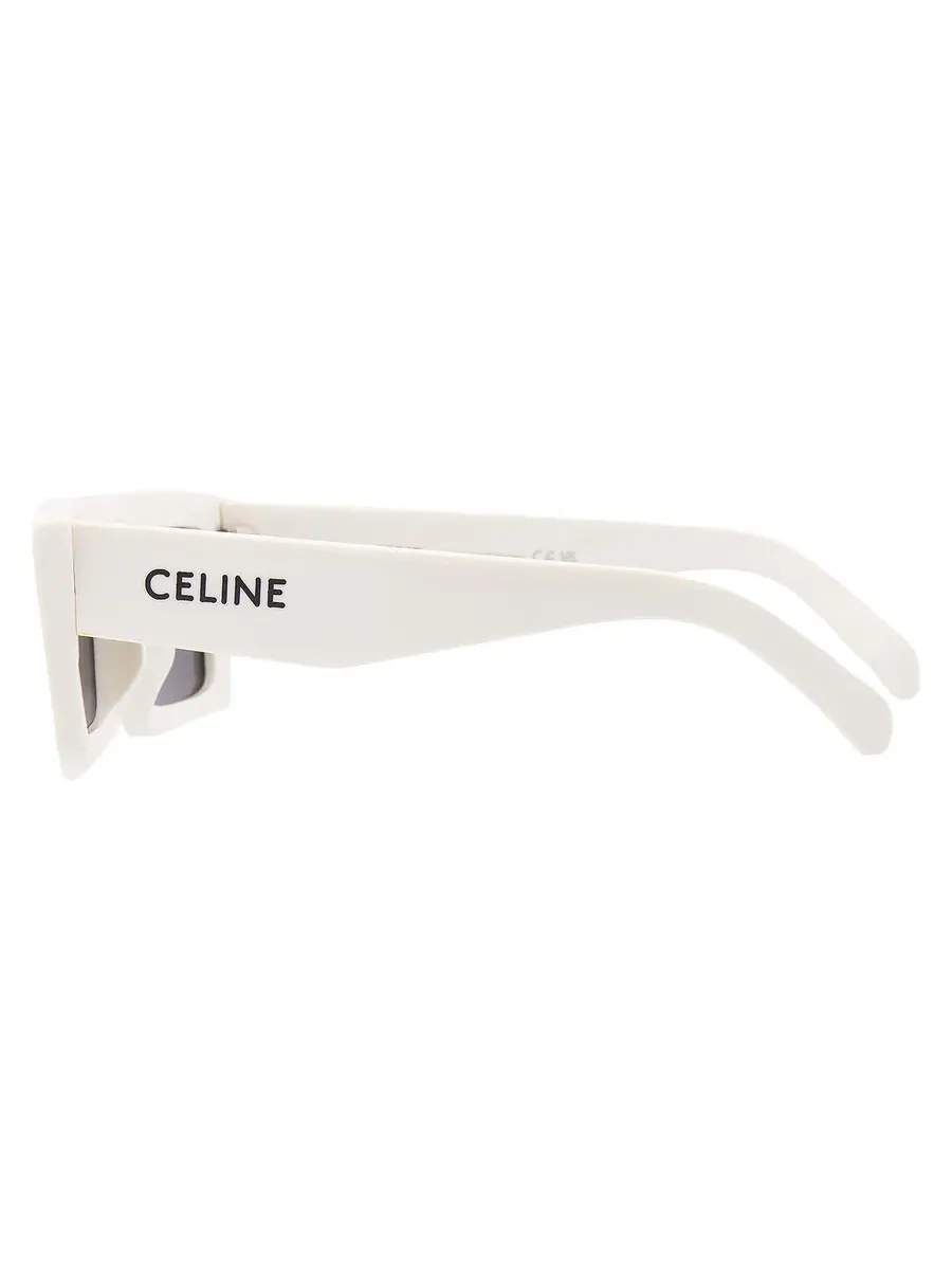 Солнцезащитные очки унисекс Celine Monochroms Smoke Browline CL40214U 25A 57 — изображение 4 из 4, белый