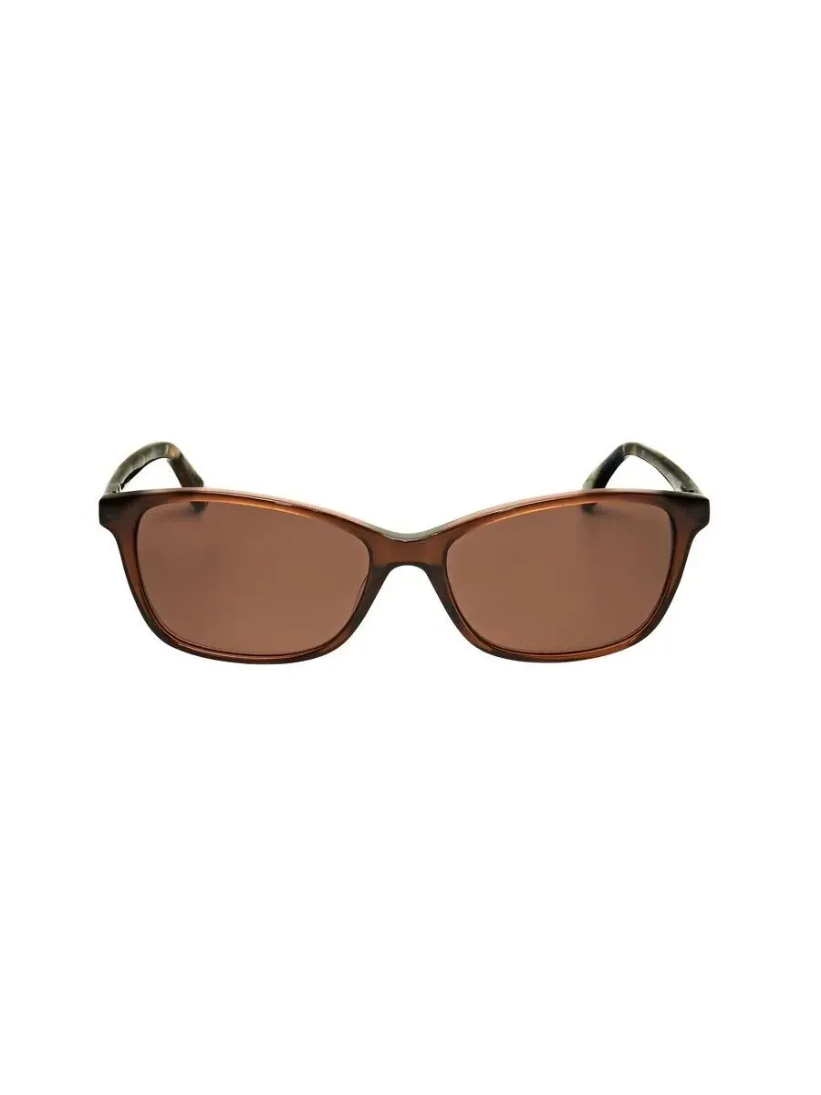 ЖЕНСКИЕ КОРИЧНЕВЫЕ ПРЯМОУГОЛЬНЫЕ СОЛНЦЕЗАЩИТНЫЕ ОЧКИ CHRISTIAN LACROIX CLS1044-011-2