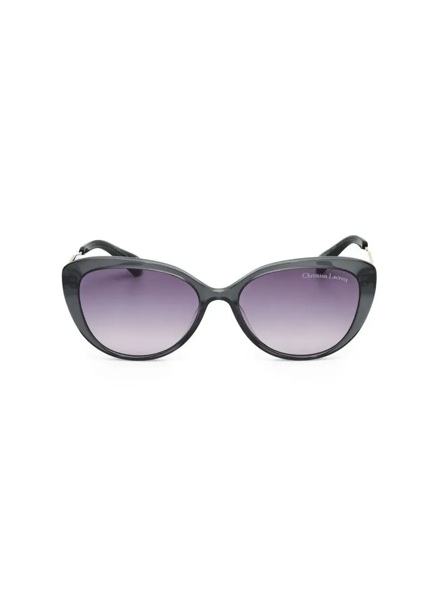ЖЕНСКИЕ СЕРЫЕ СОЛНЦЕЗАЩИТНЫЕ ОЧКИ CHRISTIAN LACROIX CL5082 с изображением бабочки