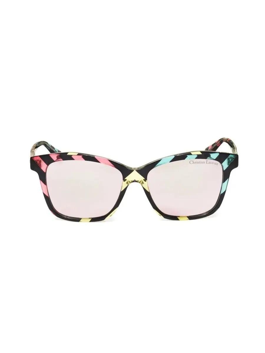 Очки солнцезащитные женские CHRISTIAN LACROIX разноцветные с бабочками CL5064 — изображение 1 из 3, розовый