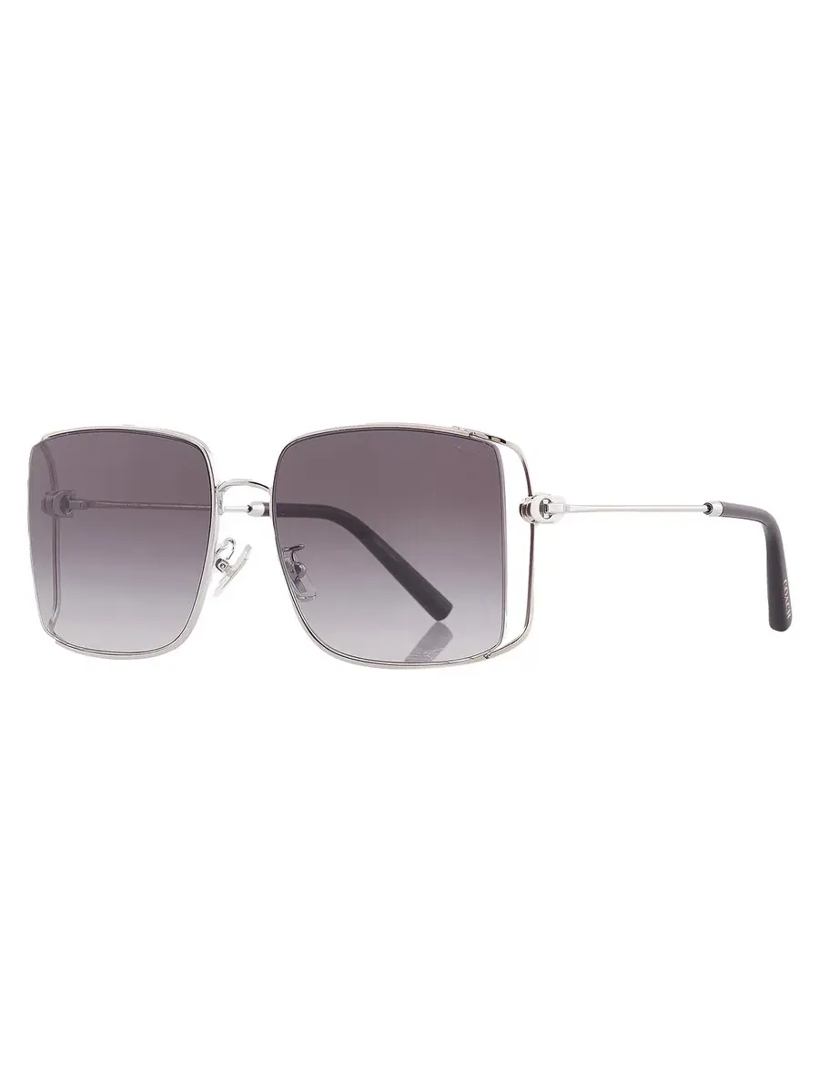 Очки солнцезащитные женские Coach Grey Gradient Square HC7174D 90013C 59 — изображение 2 из 4, серебряный