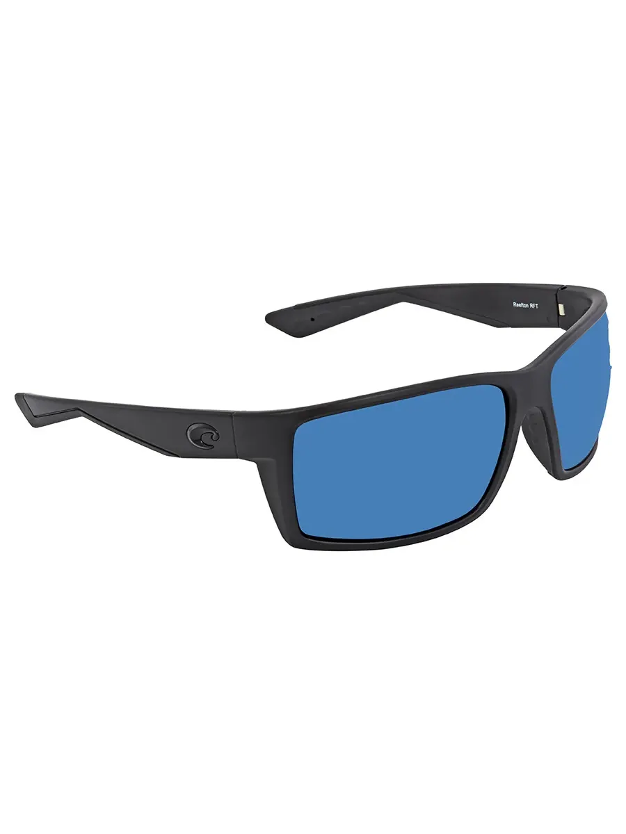 Мужские солнцезащитные очки Costa Del Mar REEFTON Blue Mirror Polarized Polycarbonate Wrap RFT 01 OBMP 64, серый