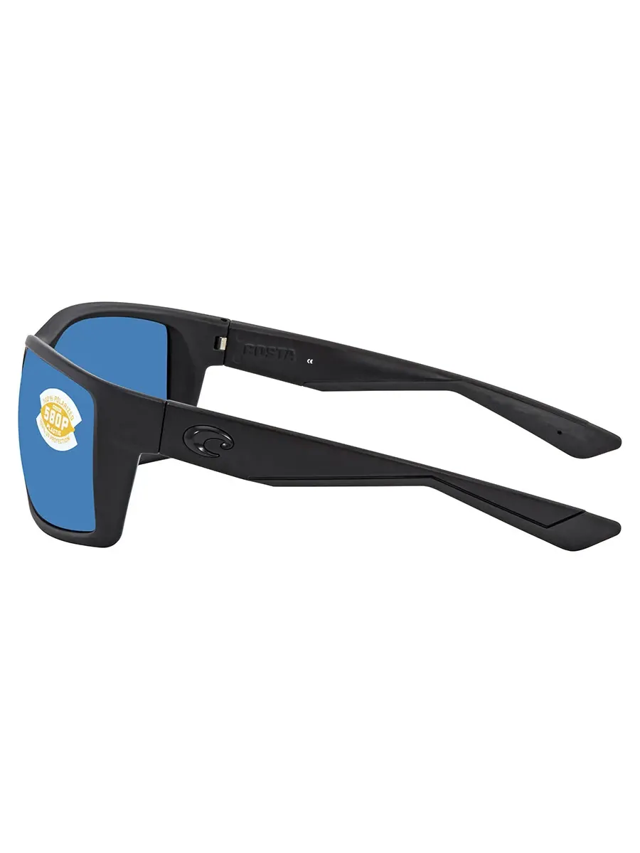 Мужские солнцезащитные очки Costa Del Mar REEFTON Blue Mirror Polarized Polycarbonate Wrap RFT 01 OBMP 64, серый