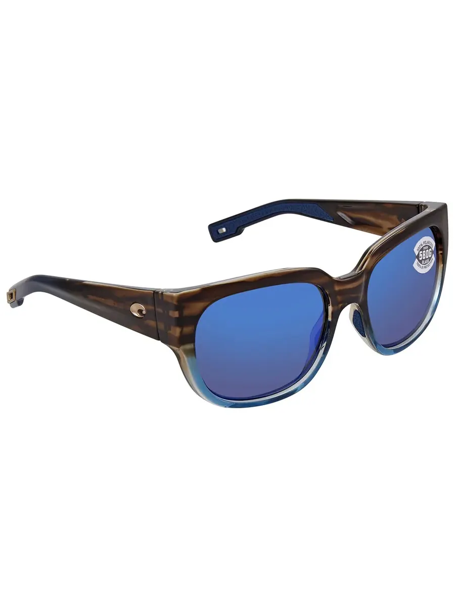 Солнечные очки Costa Del Mar WATERWOMAN Blue Mirror с поляризованными линзами для женщин WTW 251 OBMGLP 55, синий