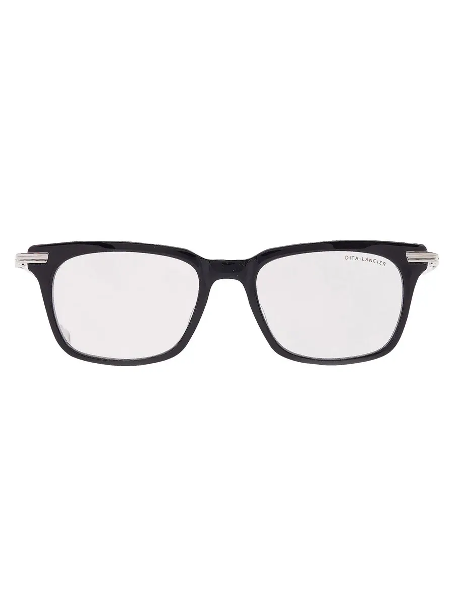Очки Dita LANCIER с защитой от синего света, квадратной формы, унисекс, LSA-437 02 52, темно-синий/серебристый — серебристый