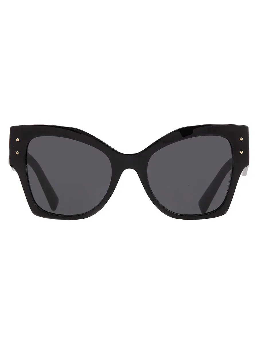 Женские солнцезащитные очки Dolce and Gabbana темно-серого цвета с бабочками DG4478 501/87 53 Dolce & Gabbana — черный